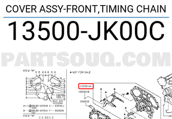 Nissan 13500JK00C COVER ASSY-FRONT,TIMING CHAIN