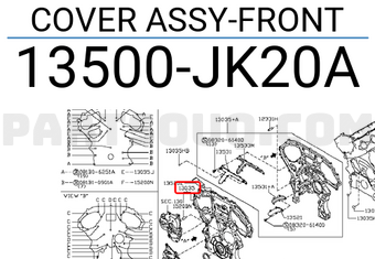 Nissan 13500JK20A COVER ASSY-FRONT
