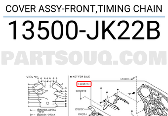 Nissan 13500JK22B COVER ASSY-FRONT,TIMING CHAIN