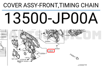 Nissan 13500JP00A COVER ASSY-FRONT,TIMING CHAIN