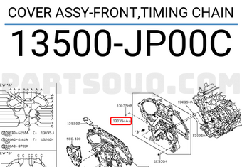 Nissan 13500JP00C COVER ASSY-FRONT,TIMING CHAIN