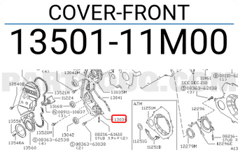 Nissan 1350111M00 COVER-FRONT