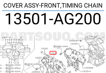 Nissan 13501AG200 COVER ASSY-FRONT,TIMING CHAIN