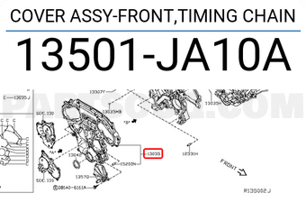 Nissan 13501JA10A COVER ASSY-FRONT,TIMING CHAIN