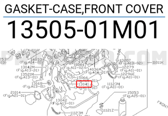 Nissan 1350501M01 GASKET-CASE,FRONT COVER
