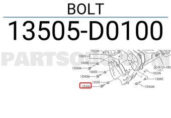 Nissan 13505D0100 BOLT