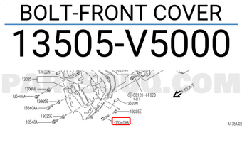 Nissan 13505V5000 BOLT-FRONT COVER