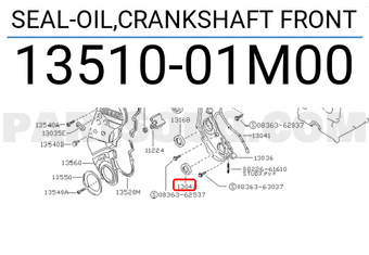 Nissan 1351001M00 SEAL-OIL,CRANKSHAFT FRONT