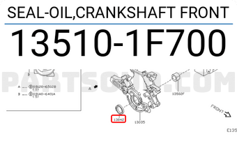 Nissan 135101F700 SEAL-OIL,CRANKSHAFT FRONT