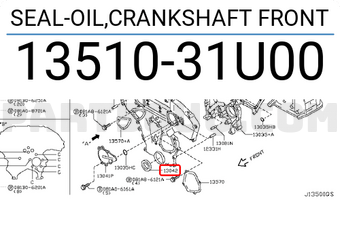 Nissan 1351031U00 SEAL-OIL,CRANKSHAFT FRONT
