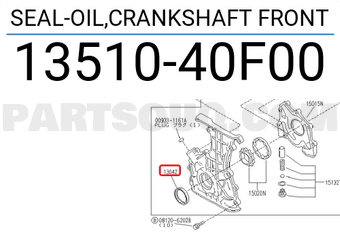 Nissan 1351040F00 SEAL-OIL,CRANKSHAFT FRONT