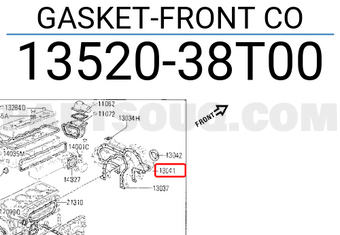 Nissan 1352038T00 GASKET-FRONT CO