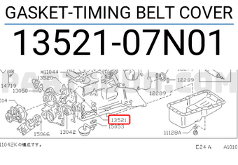 Nissan 1352107N01 GASKET-TIMING BELT COVER