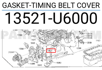 Nissan 13521U6000 GASKET-TIMING BELT COVER