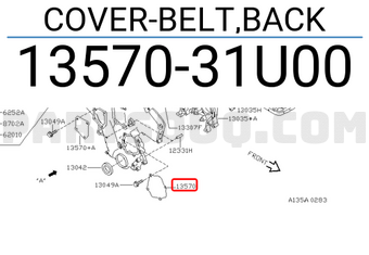 Nissan 1357031U00 COVER-BELT,BACK