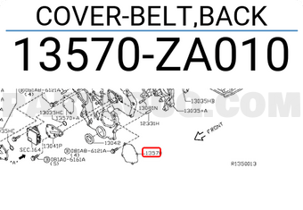 Nissan 13570ZA010 COVER-BELT,BACK
