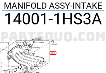 Nissan 140011HS3A MANIFOLD ASSY-INTAKE