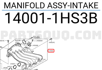Nissan 140011HS3B MANIFOLD ASSY-INTAKE