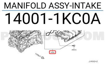 Nissan 140011KC0A MANIFOLD ASSY-INTAKE