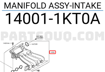 Nissan 140011KT0A MANIFOLD ASSY-INTAKE