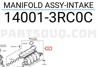 Nissan 140013RC0C MANIFOLD ASSY-INTAKE