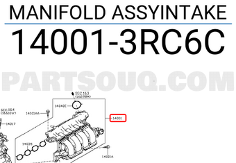 Nissan 140013RC6C MANIFOLD ASSYINTAKE