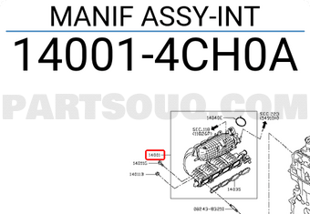 Nissan 140014CH0A MANIF ASSY-INT