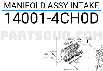 Nissan 140014CH0D MANIFOLD ASSY INTAKE