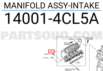 Nissan 140014CL5A MANIFOLD ASSY-INTAKE