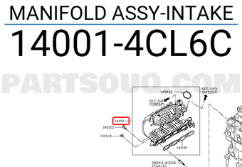 Nissan 140014CL6C MANIFOLD ASSY-INTAKE