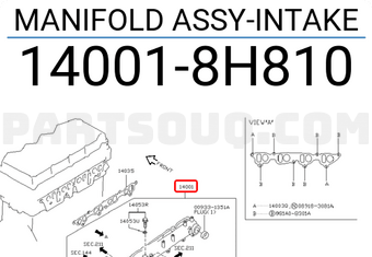 Nissan 140018H810 MANIFOLD ASSY-INTAKE