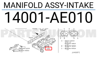 Nissan 14001AE010 MANIFOLD ASSY-INTAKE