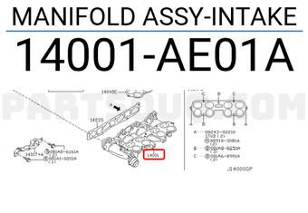 Nissan 14001AE01A MANIFOLD ASSY-INTAKE