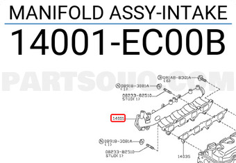 Nissan 14001EC00B MANIFOLD ASSY-INTAKE