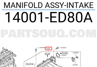 Nissan 14001ED80A MANIFOLD ASSY-INTAKE