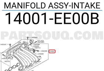 Nissan 14001EE00B MANIFOLD ASSY-INTAKE