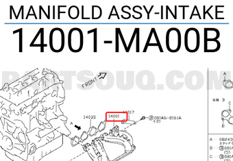 Nissan 14001MA00B MANIFOLD ASSY-INTAKE