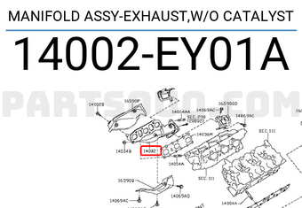 Nissan 14002EY01A MANIFOLD ASSY-EXHAUST,W/O CATALYST