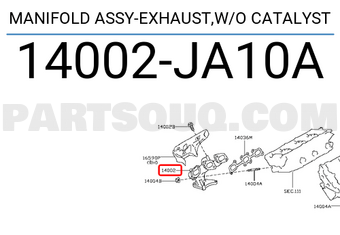 Nissan 14002JA10A MANIFOLD ASSY-EXHAUST,W/O CATALYST