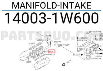 Nissan 140031W600 MANIFOLD-INTAKE