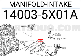 Nissan 140035X01A MANIFOLD-INTAKE