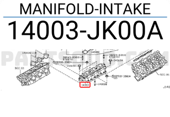Nissan 14003JK00A MANIFOLD-INTAKE