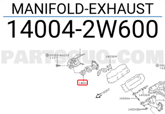 Nissan 140042W600 MANIFOLD-EXHAUST