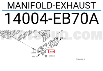 Nissan 14004EB70A MANIFOLD-EXHAUST