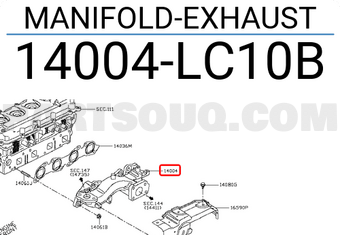 Nissan 14004LC10B MANIFOLD-EXHAUST