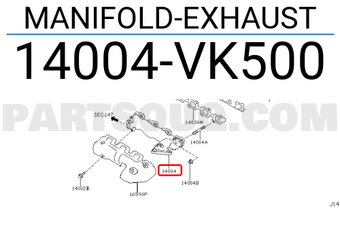Nissan 14004VK500 MANIFOLD-EXHAUST