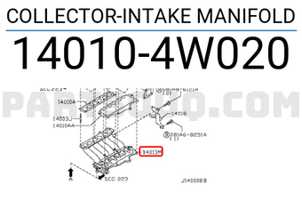 Nissan 140104W020 COLLECTOR-INTAKE MANIFOLD