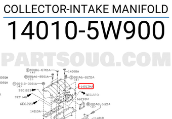 Nissan 140105W900 COLLECTOR-INTAKE MANIFOLD