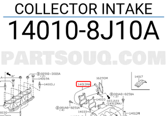 Nissan 140108J10A COLLECTOR INTAKE
