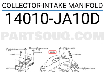Nissan 14010JA10D COLLECTOR-INTAKE MANIFOLD